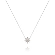 White Starburst Necklace