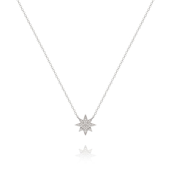 White Starburst Necklace