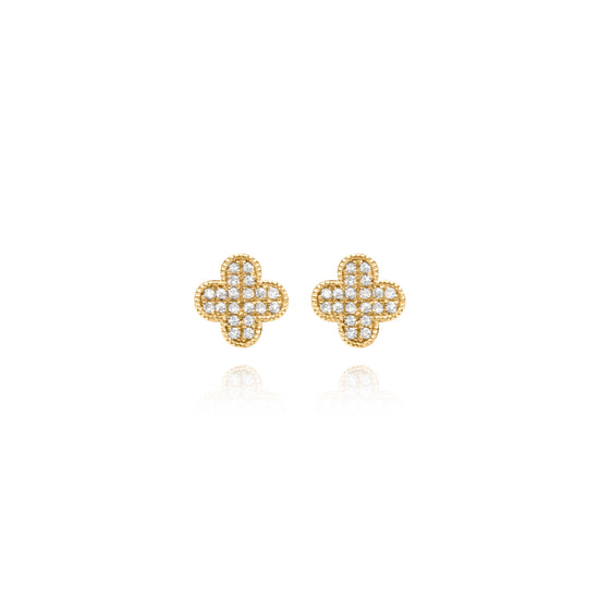 Diamond Clover Earrings