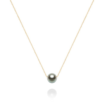 Solitaire Tahitian Grey Pearl Necklace