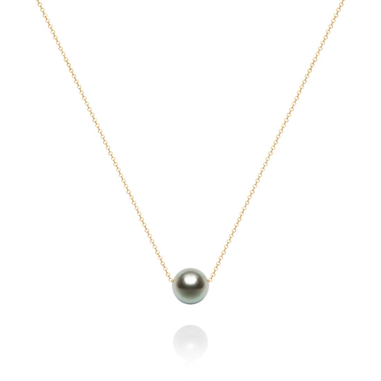 Solitaire Tahitian Grey Pearl Necklace