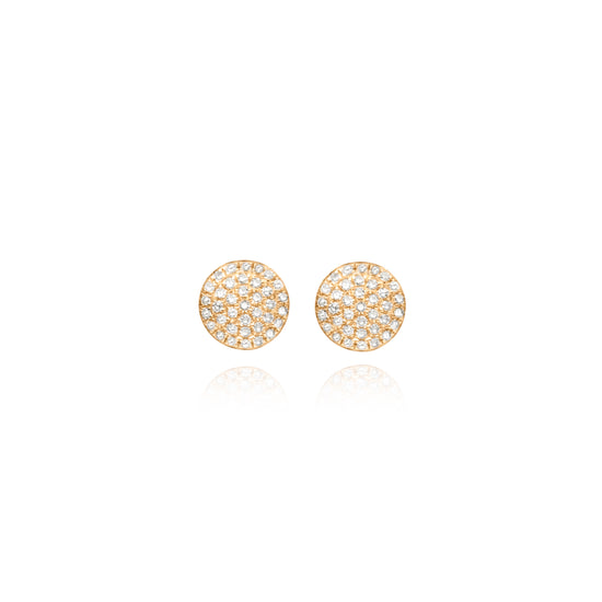 Diamond Round Earrings