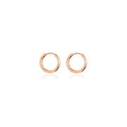 Petite Plain Rose Gold Hoops