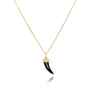 Faru Horn Pendant with White Diamonds