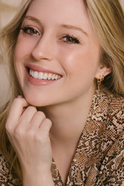 Faru Mini Gold Charm Earrings
