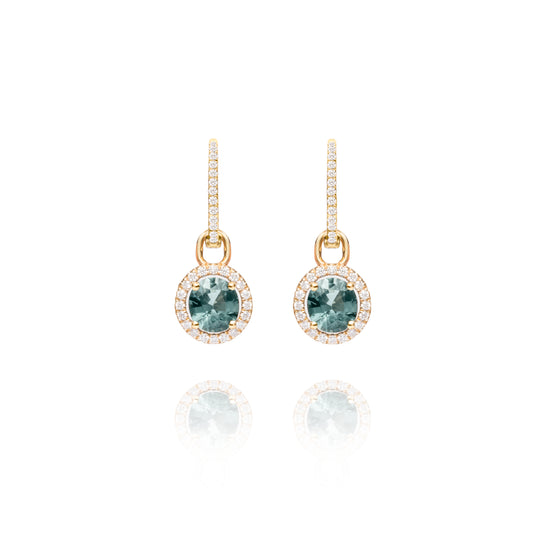 Blue Spinel Charm Earrings