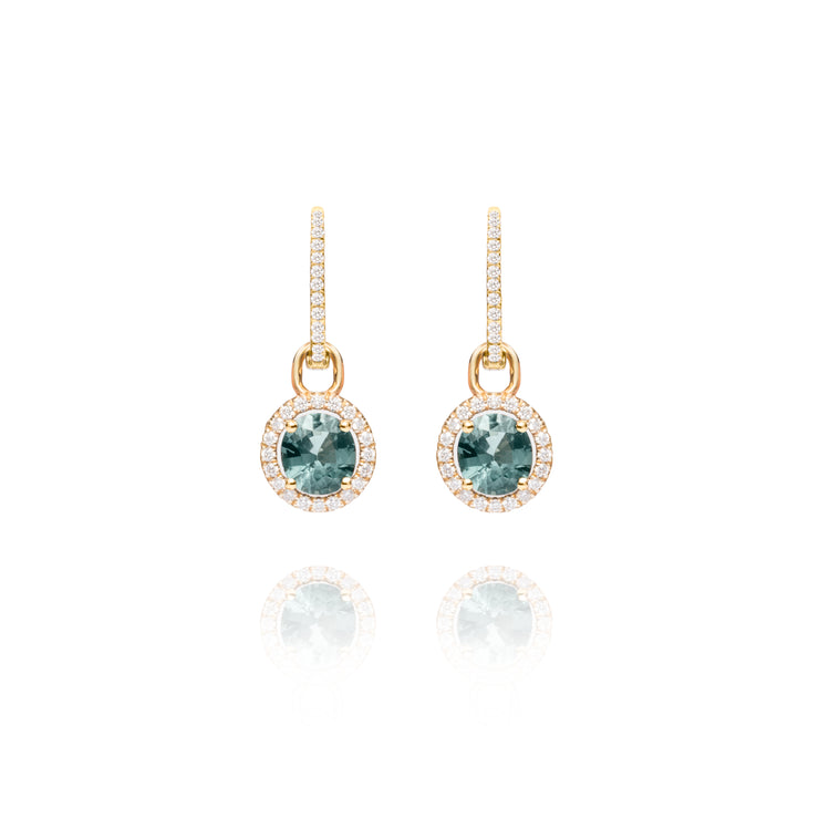 Blue Spinel Charm Earrings