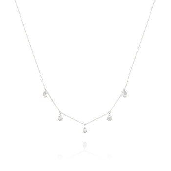 White Teardrop Necklace