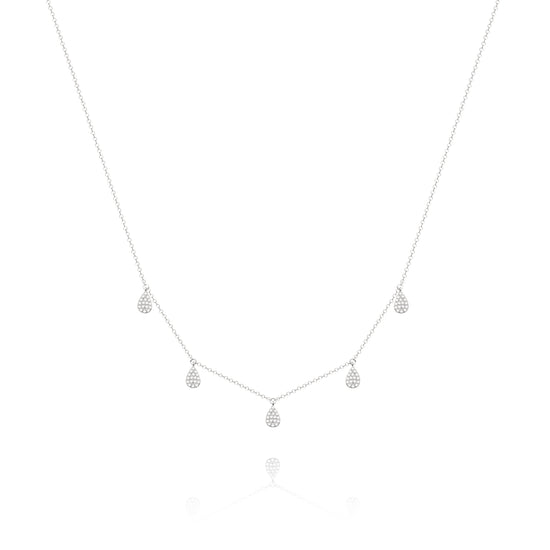 White Teardrop Necklace