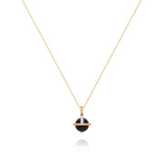 Black Onyx Yellow Orb Pendant