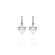 White Gold South Sea Pearl Orb Earring Charms