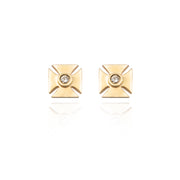 Signature Petite Maltese Cross Stud Earrings