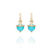 Signature Turquoise Orb Charm Earrings