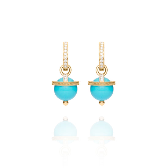Signature Turquoise Orb Charm Earrings