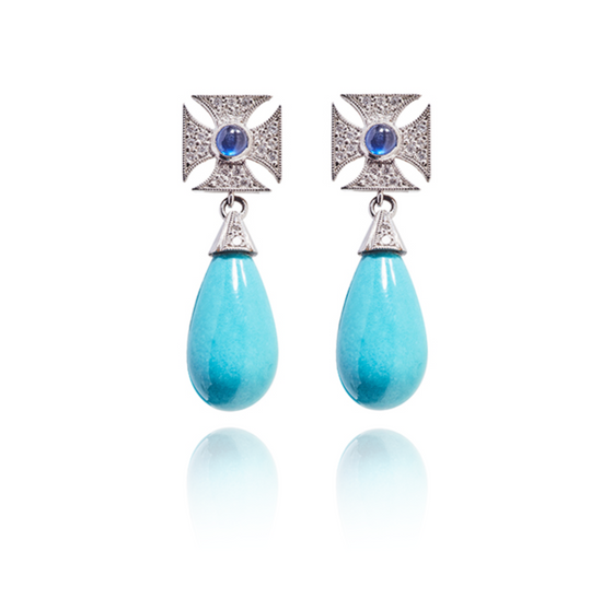 Signature Maltese Cross Drop Earrings