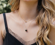 Diamond Maltese Cross Bead Necklace